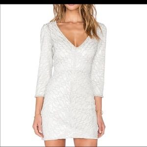 SAYLOR White Sequin Mini Dress